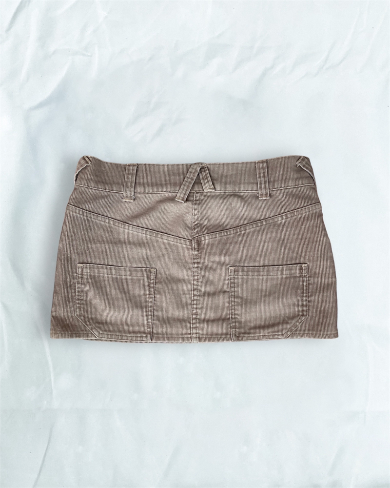 Cord mini skirt