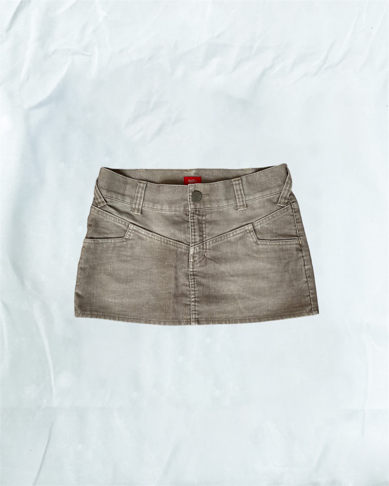 Cord mini skirt