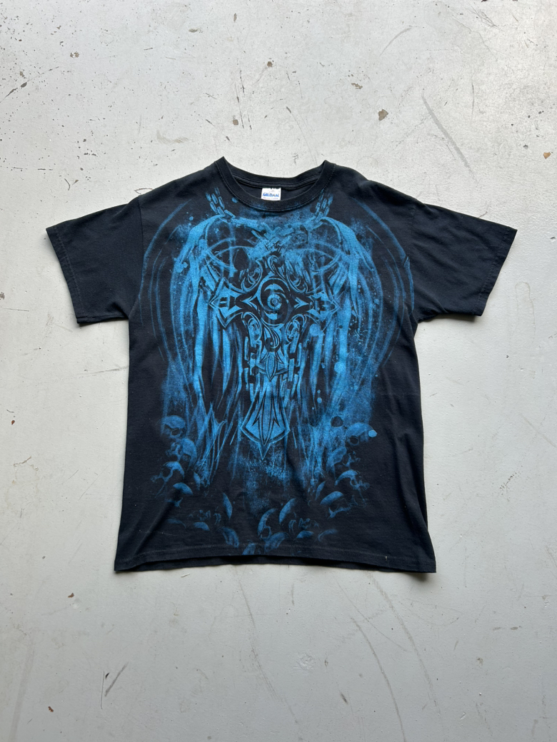 Vintage Y2K Skull Print AOP Grunge Punk Tee