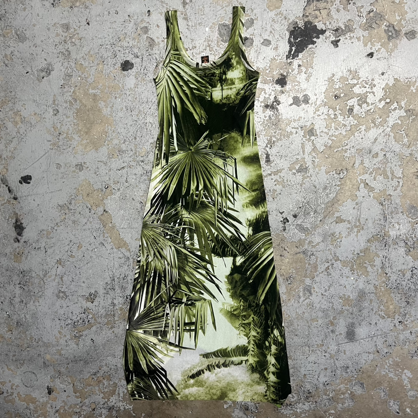 Jean Paul Gaultier “Verde” Soleil / Mesh Maxi Dress