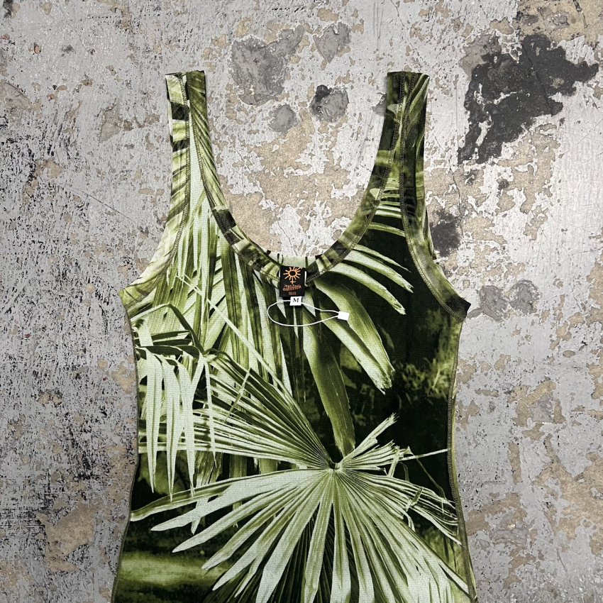 Jean Paul Gaultier “Verde” Soleil / Mesh Maxi Dress