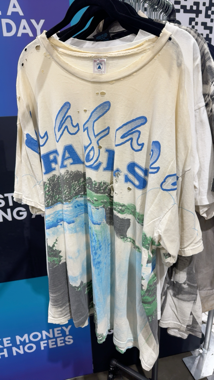 90s THRASHED niagara falls tee size XXL