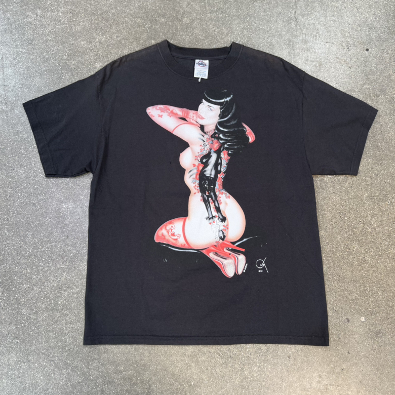 SZ L 99’ Bettie Page Olivia Art T-Shirt