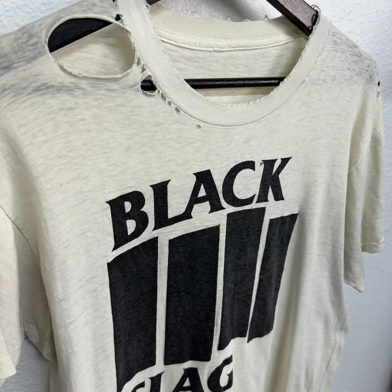 80s Black Flag Thrashed Punk Band Tee