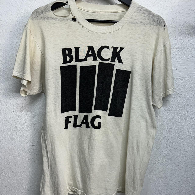 80s Black Flag Thrashed Punk Band Tee