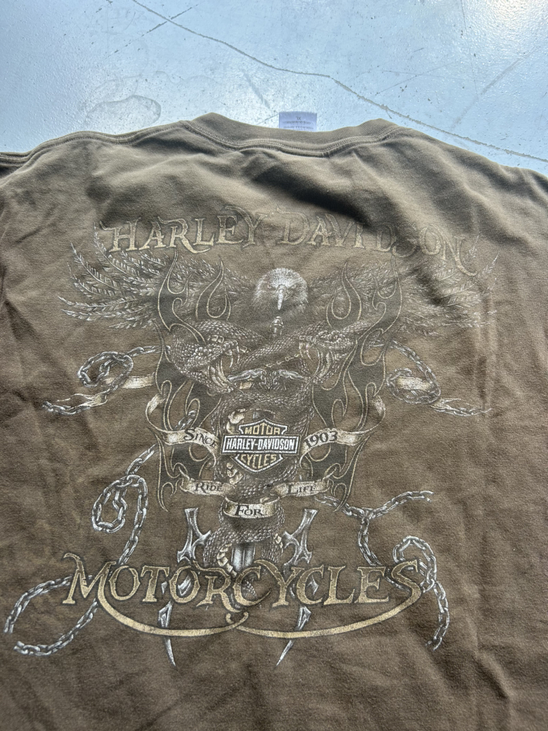 Vintage Harley Davidson Tee Brown