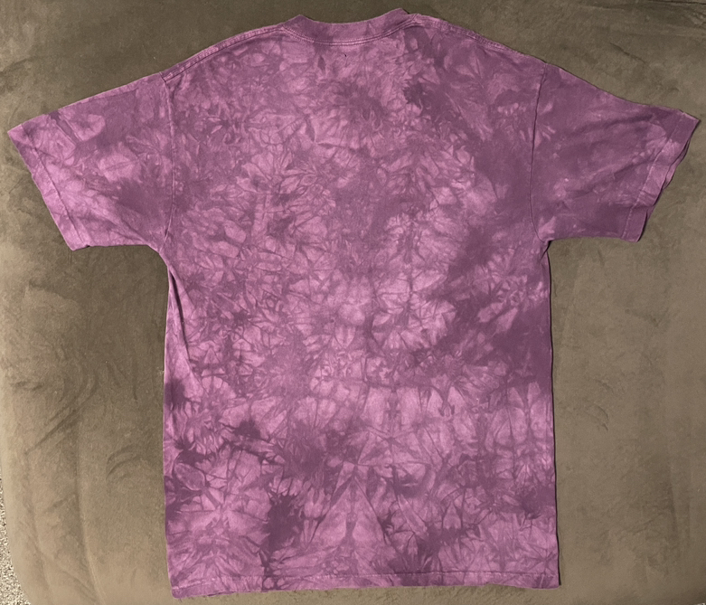 The Mountain Cat Tie Dye Short Sleeve T-Shirt Purple Art Psychedelic Collage M