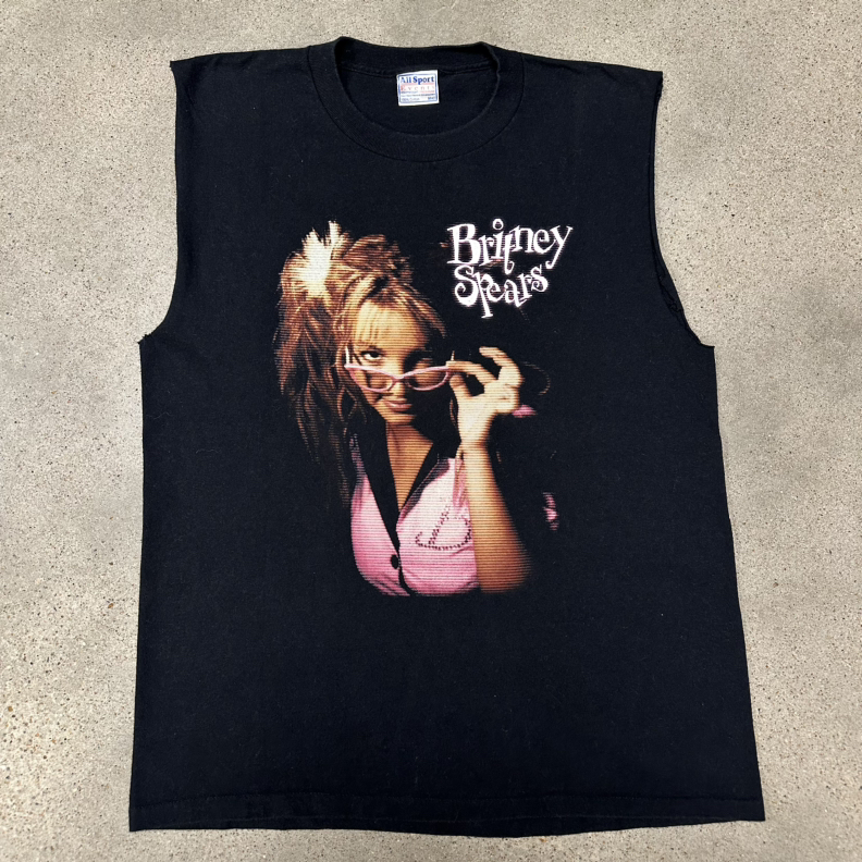 Vintage 2000 Britney Spears Tour Cutoff Shirt