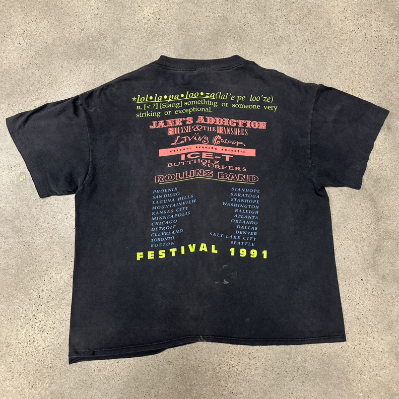 Vintage 1991 Lollapalooza Fractal Shirt