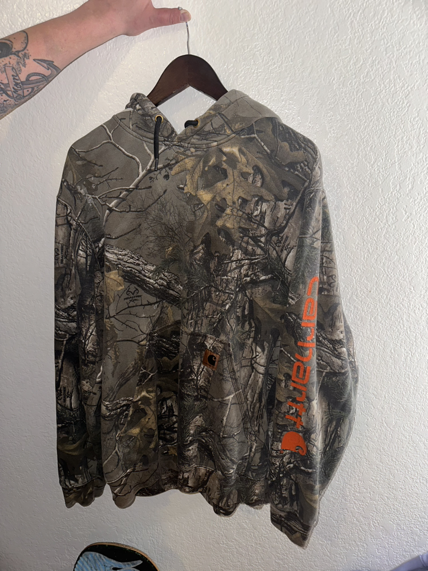 Older RARE Carhartt realtree hoodie Large