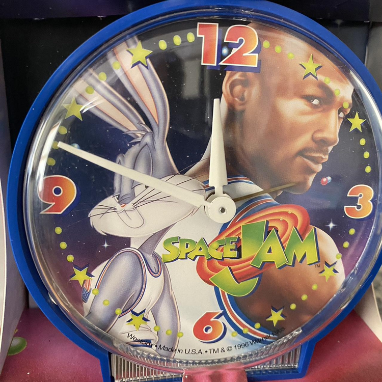 Vintage Michael Jordan Space Jam Keywound Alarm Clock