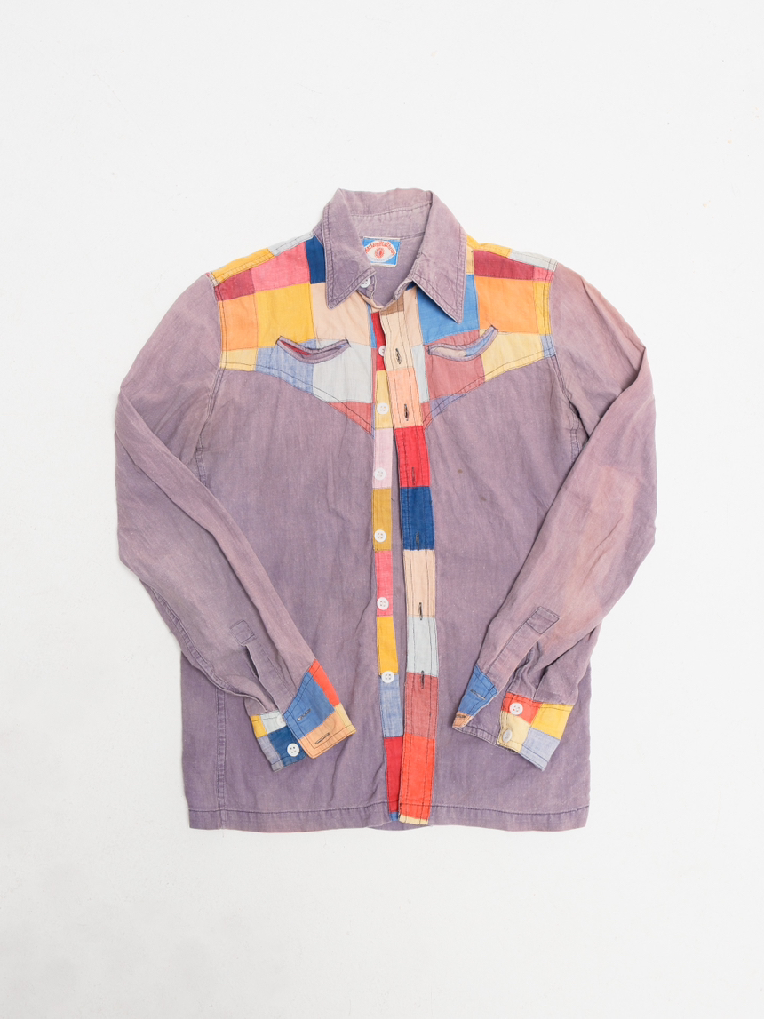 SZ L VTG Multi Color Long Sleeve Made in India