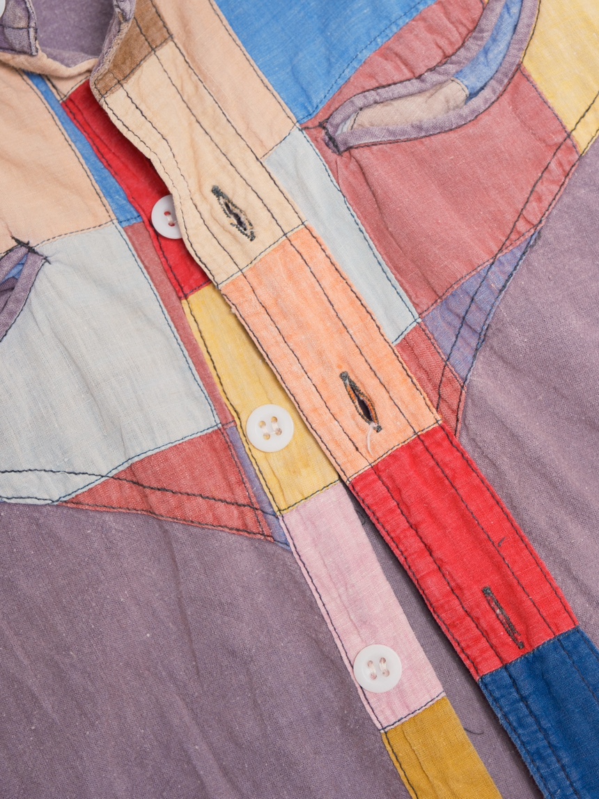 SZ L VTG Multi Color Long Sleeve Made in India