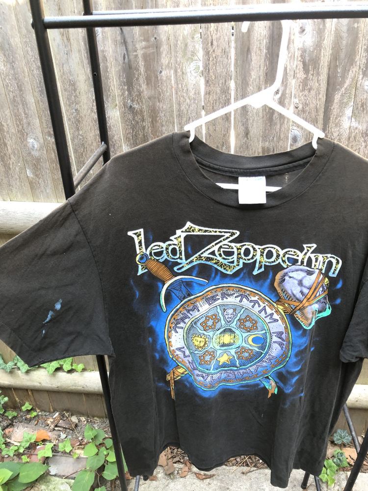 Rare 90s Led Zeppelin faded tee