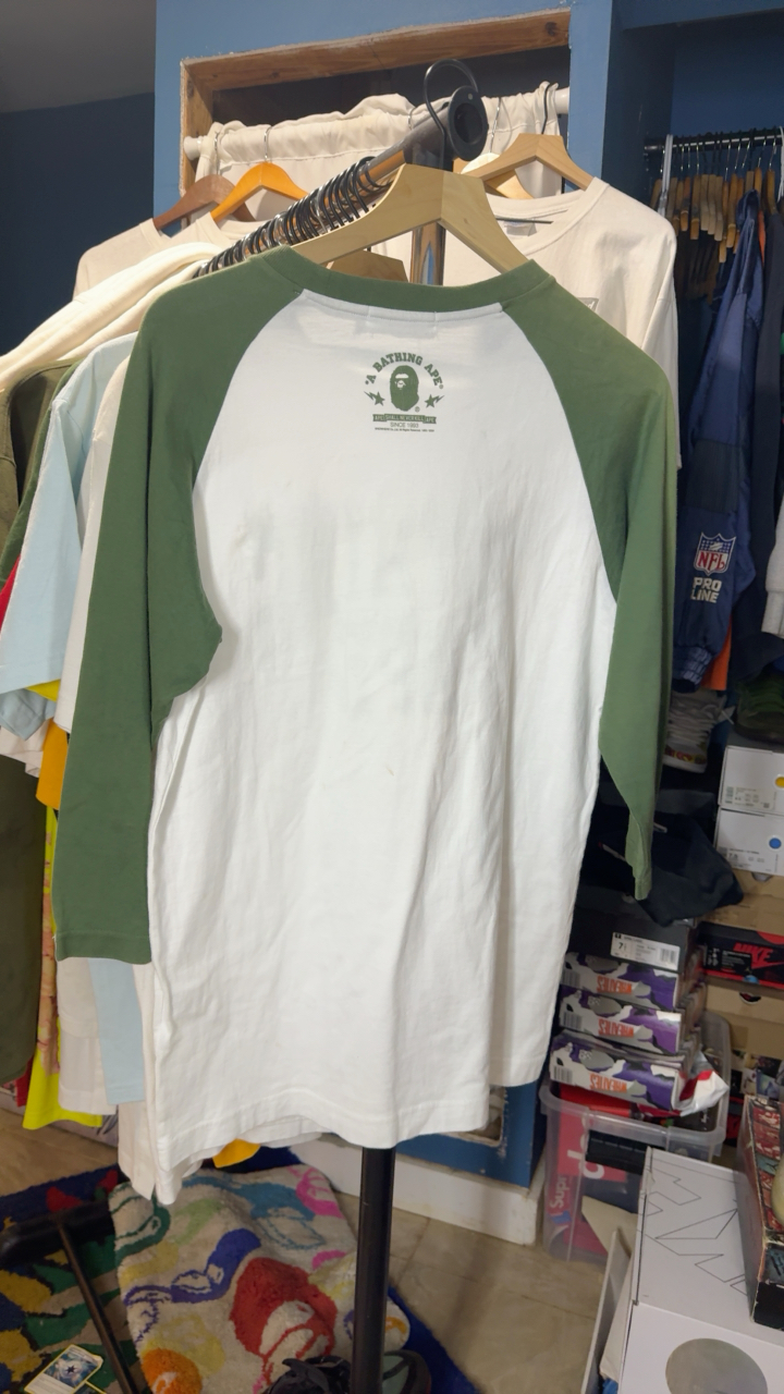 Bathing ape 3/4 length sleeve