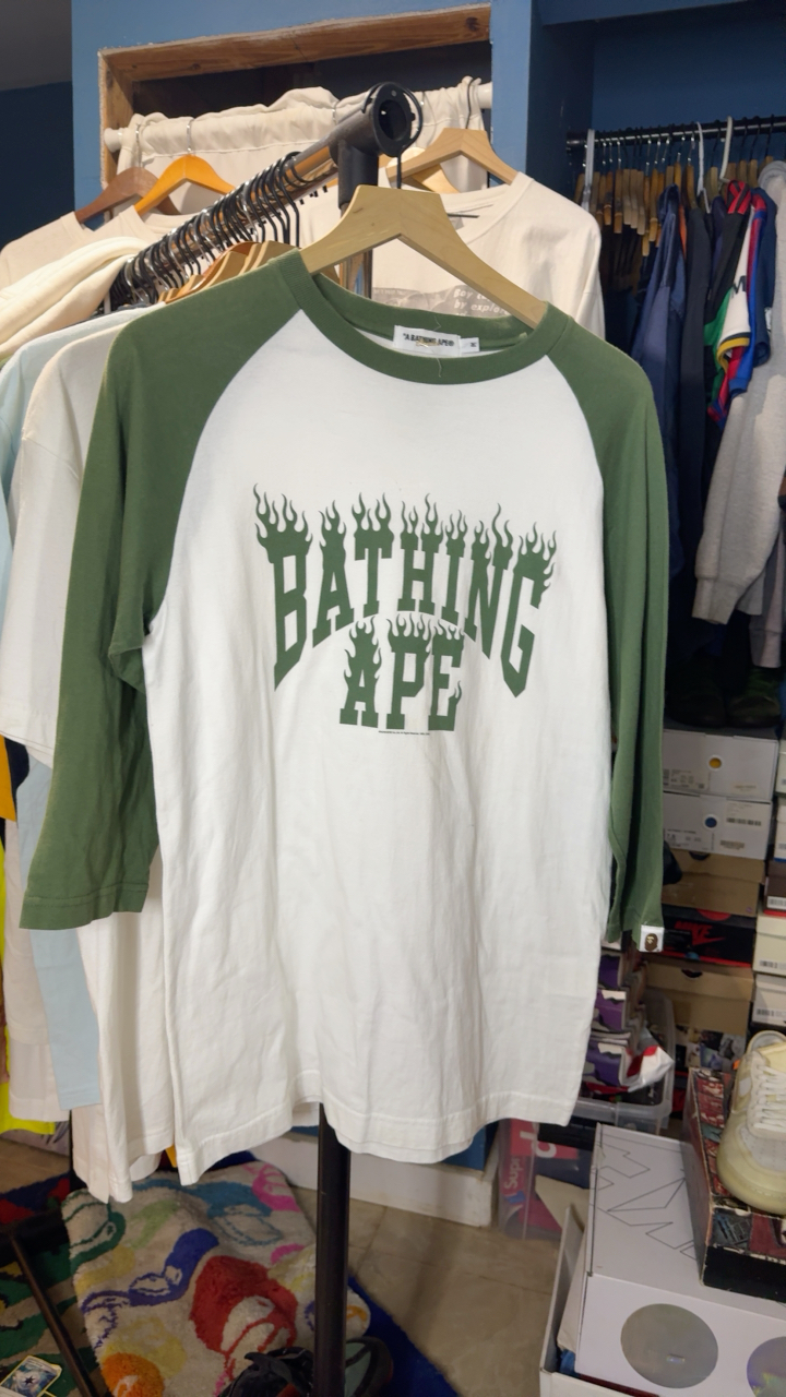 Bathing ape 3/4 length sleeve