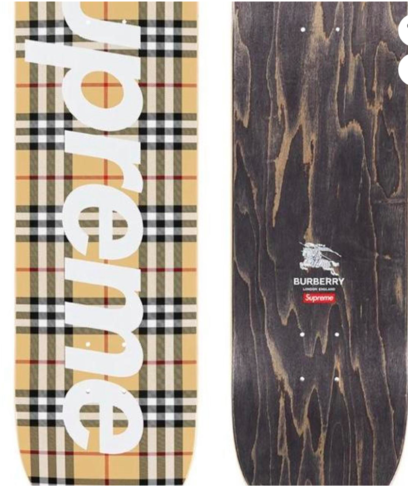 Supreme x Burberrry Skate Deck (BEIGE) / NEW, SEALED