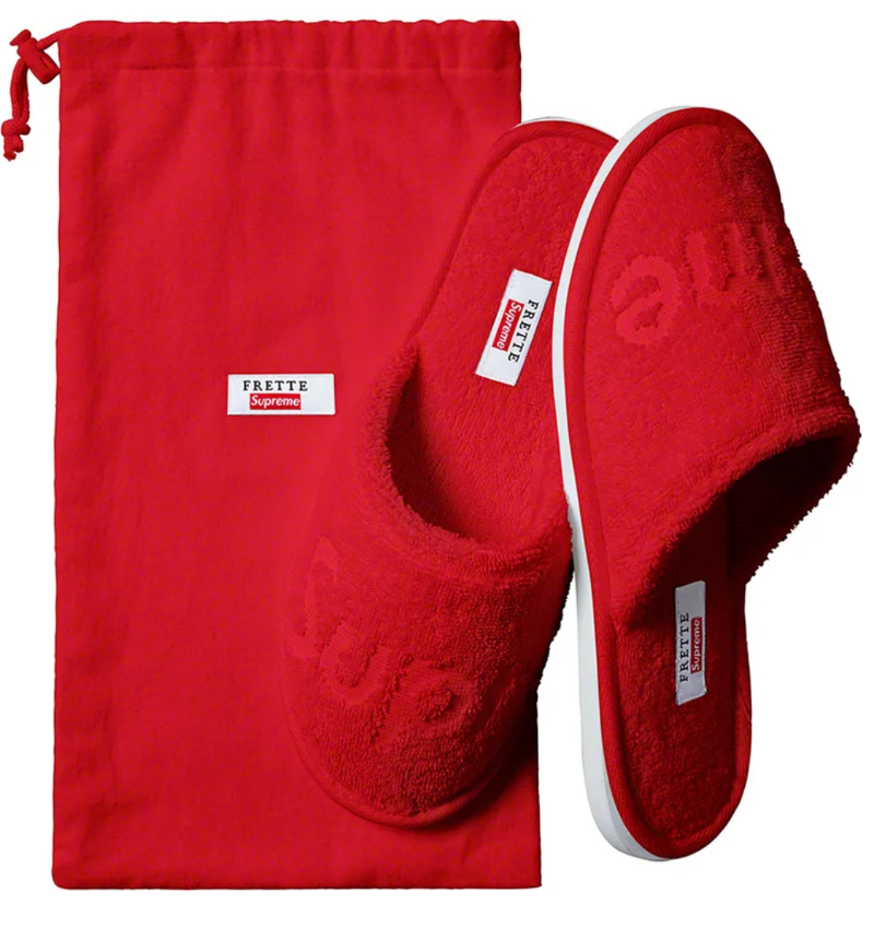 Supreme x Frette Slippers (Red) / Brand New (SIZE 8-10)