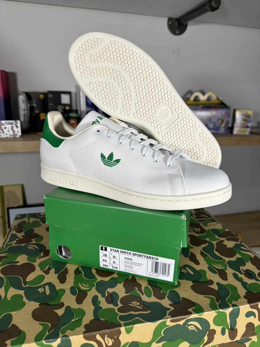 SZ 10 Sporty & Rich x Adidas Stan Smith DS