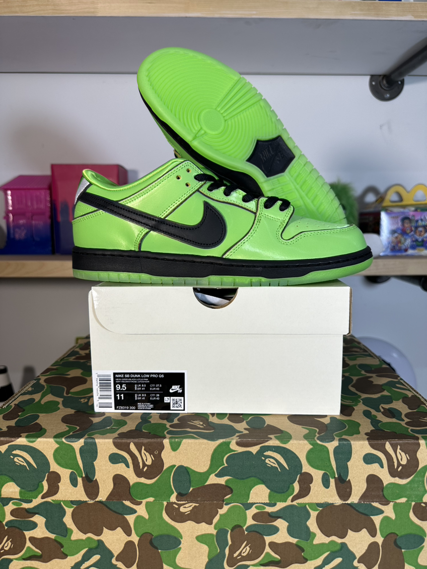 SZ 9.5 Nike SB Power Puff “Buttercup”