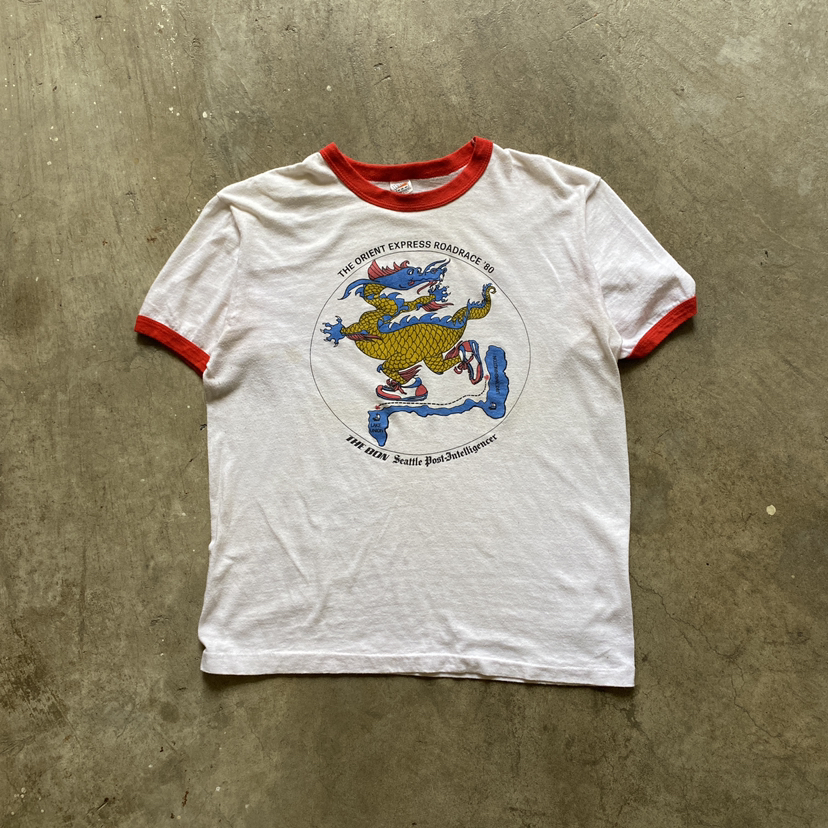 Vintage 70s Dragon Ringer Tee