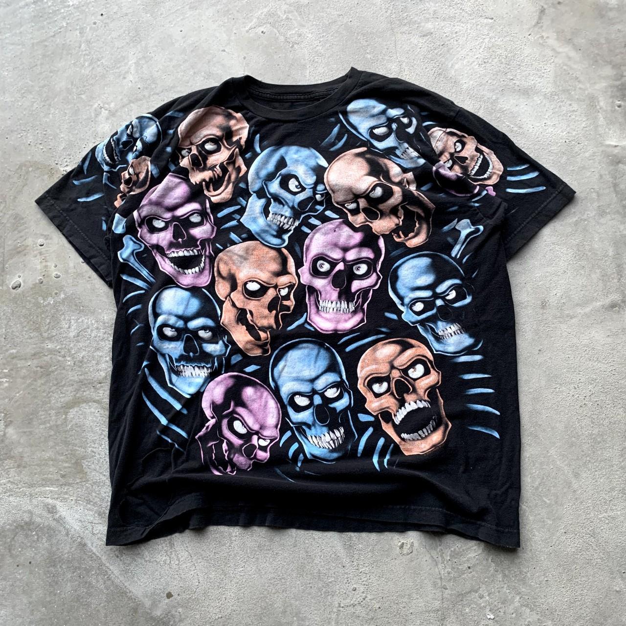 2000s Y2K Liquid Blue Tee