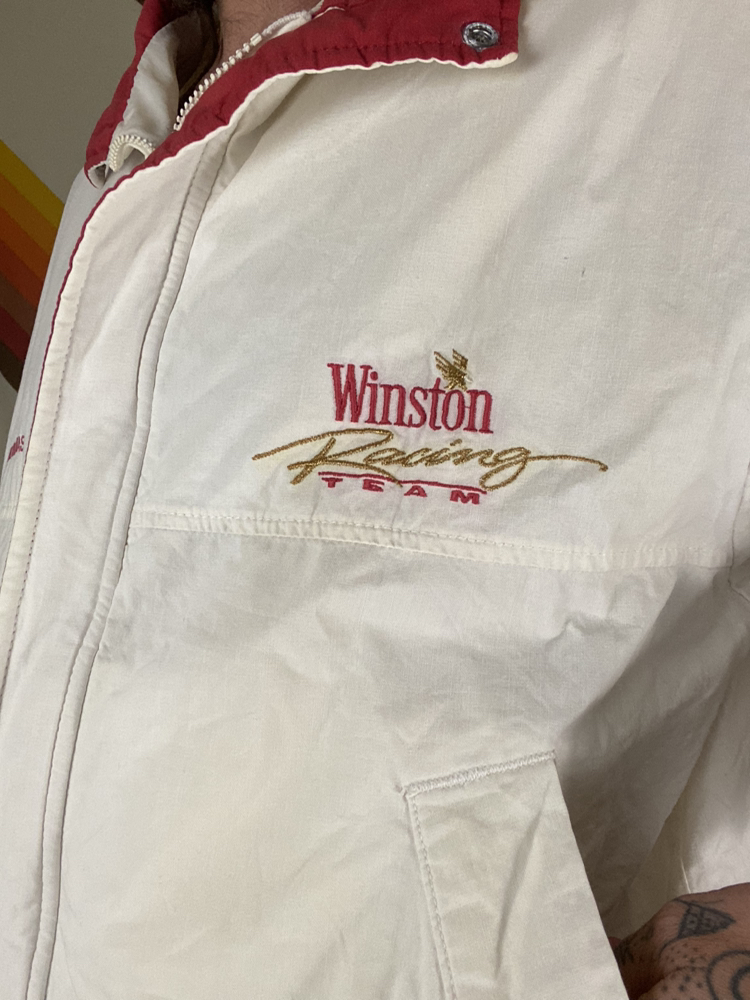 Winston Cup Racing NASCAR Vintage 90’s White Medium Zip Up Jacket