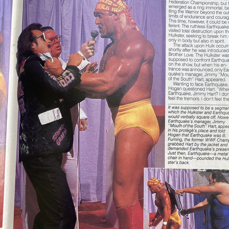 Vintage August 1990 WWF Wrestling Magazine With Bret Hart On The Cover