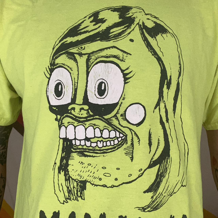 Man Man Punk Rock Indie Rock Neon Green Band T-Shirt.