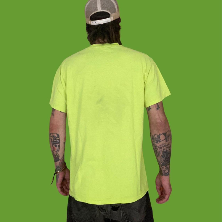 Man Man Punk Rock Indie Rock Neon Green Band T-Shirt.