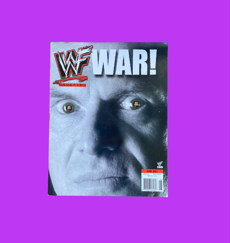 Vintage June 2001 WWF Wrestling Magazine With Vince McMahon On The Cover