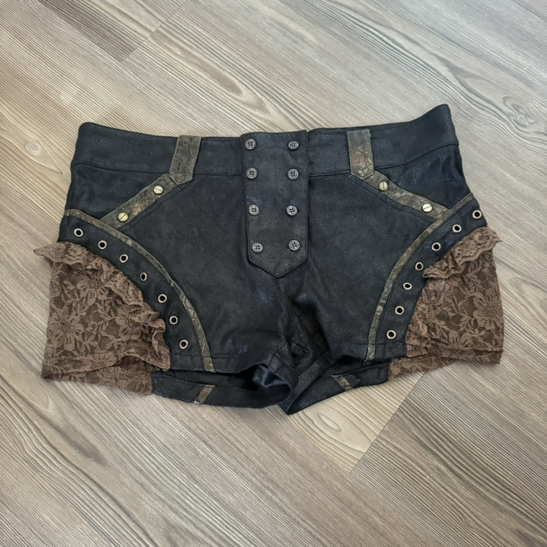 Spirit Halloween Steam Punk Micro Mini Shorts Size L/XL