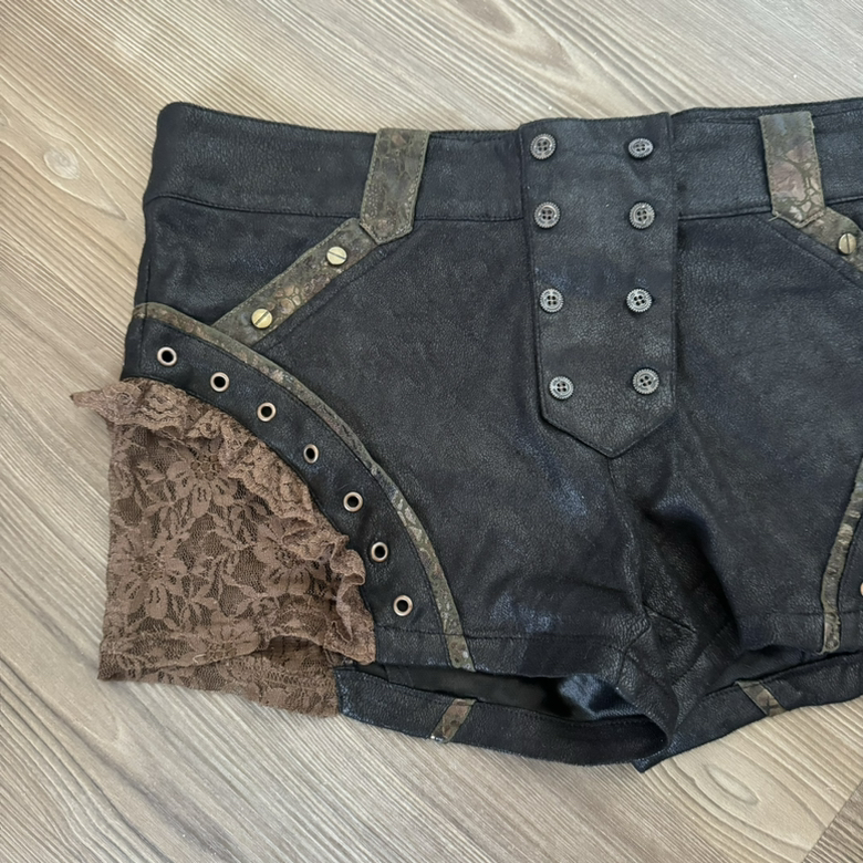 Spirit Halloween Steam Punk Micro Mini Shorts Size L/XL