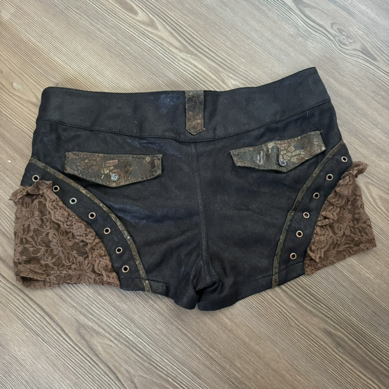 Spirit Halloween Steam Punk Micro Mini Shorts Size L/XL