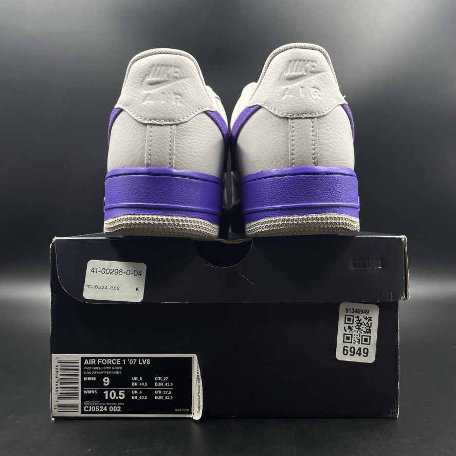 SZ 9 Nike Air Force 1 Low Hyper Grape (2019)
