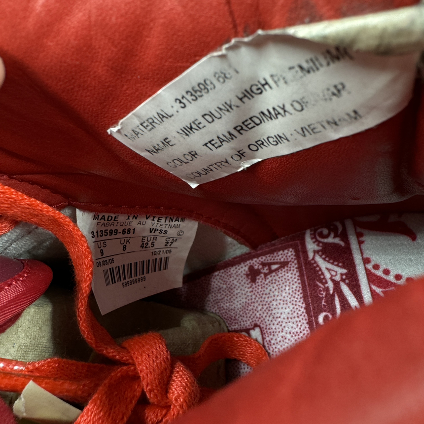 SZ 9 SAMPLE Nike Dunk High Tiger Woods (2005)
