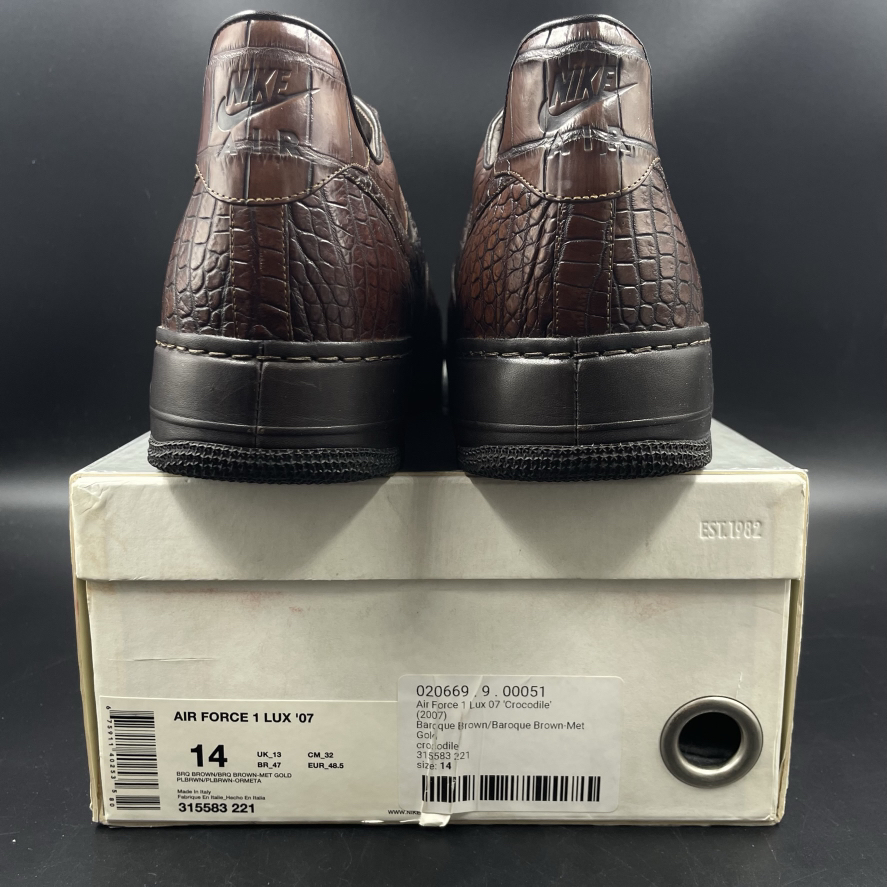 SZ 14 Nike Air Force 1 Low LUX Crocodile (2007)