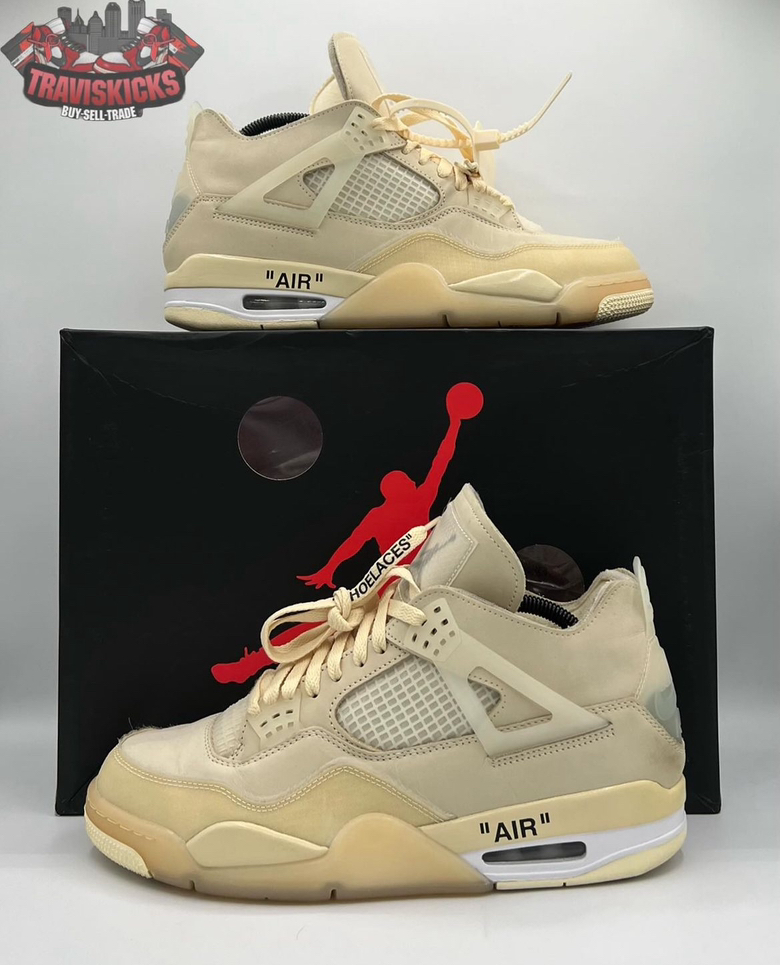 Air Jordan 4 Retro SP Off-White Sail Women’s Size 11.5 Pre-Owned