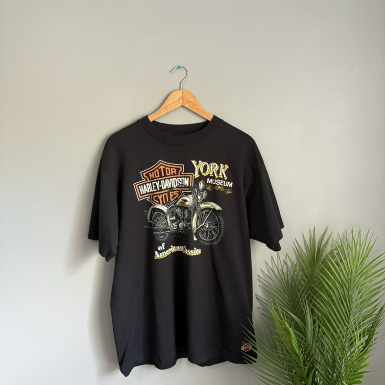 Vintage 1989 York Museum Harley Davidson Tee
