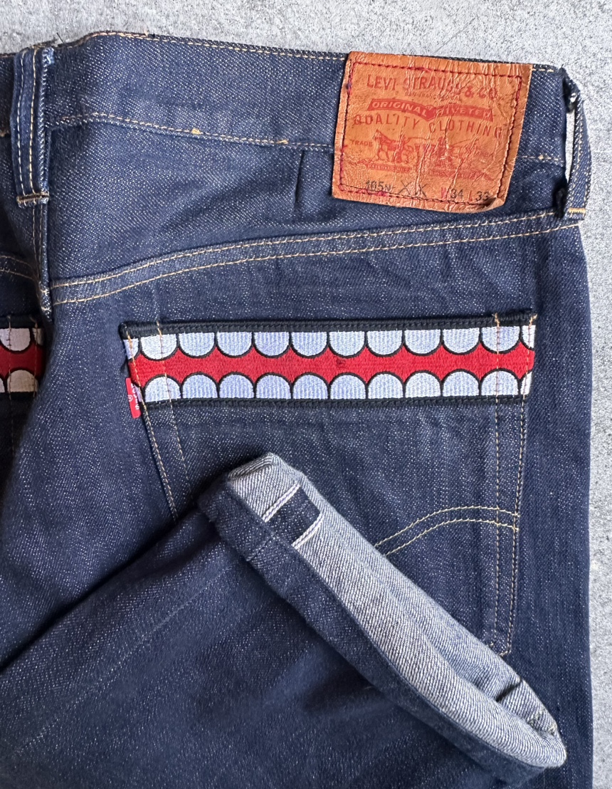 2009 Levi's Original fake Kaws Chomper denim