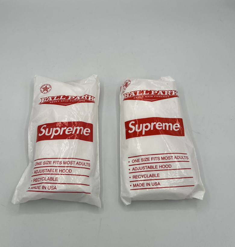 2-Pack Supreme Ballpark Rain Poncho Box Logo SS20 Brand New