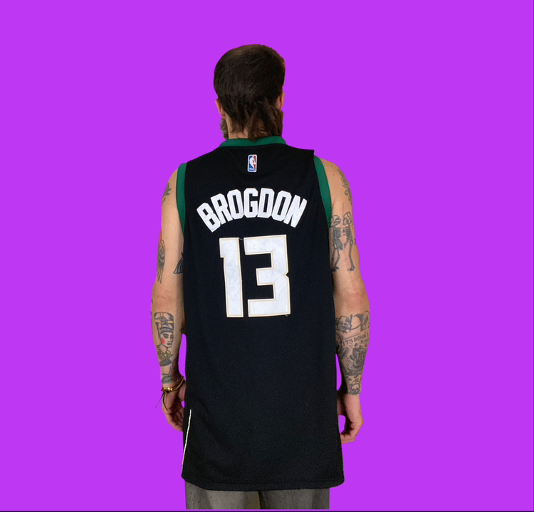 Malcolm Brogdon Milwaukee Bucks Large Stitched Nike NBA Basketball Jersey