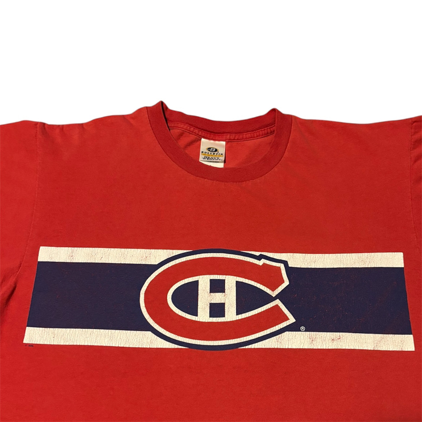 90s Montreal Canadiens Hockey Tee Sz L