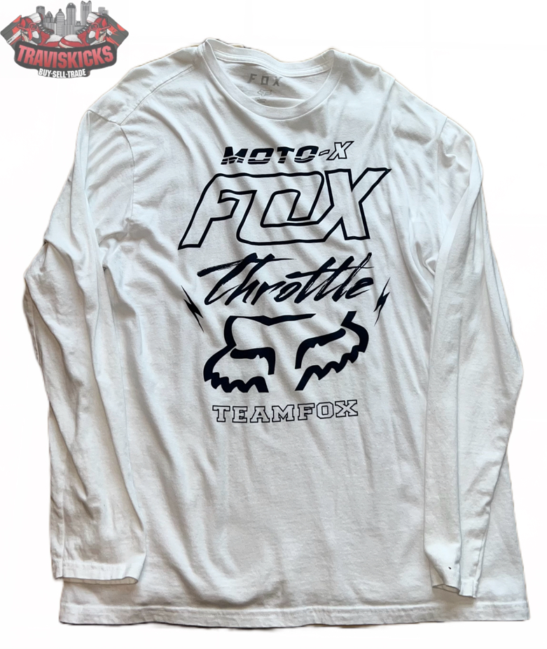 Fox Racing Moto-X Men’s White Long Sleeve T-Shirt Pre-Owned