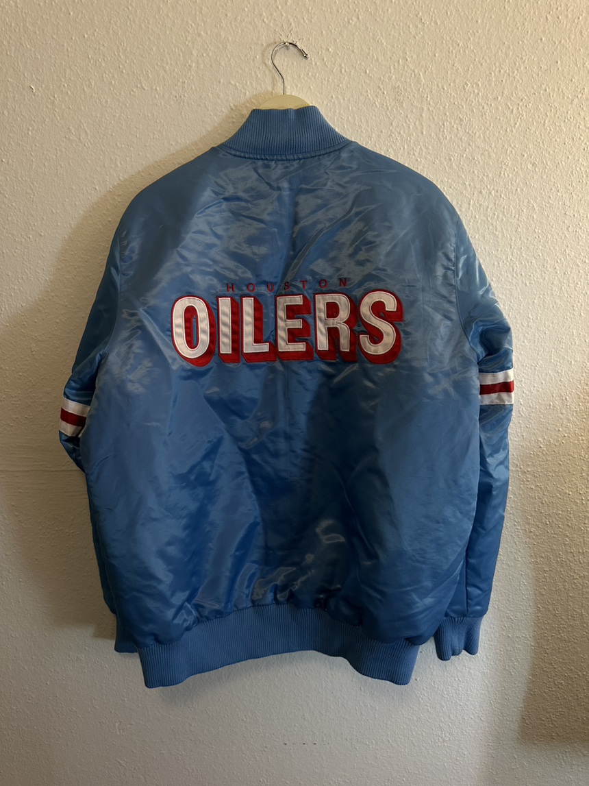 HOUSTON OILERS STARTER SATIN JACKET XL