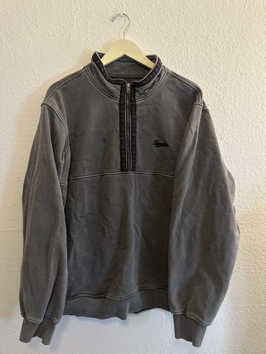 FW18 Supreme Half Zip Ash Grey XL