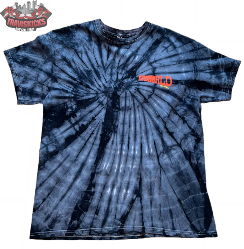 Travis Scott Astroworld Festival 2018 Houston Texas Men’s Tie Dye T-Shirt Size Large Pre-Owned