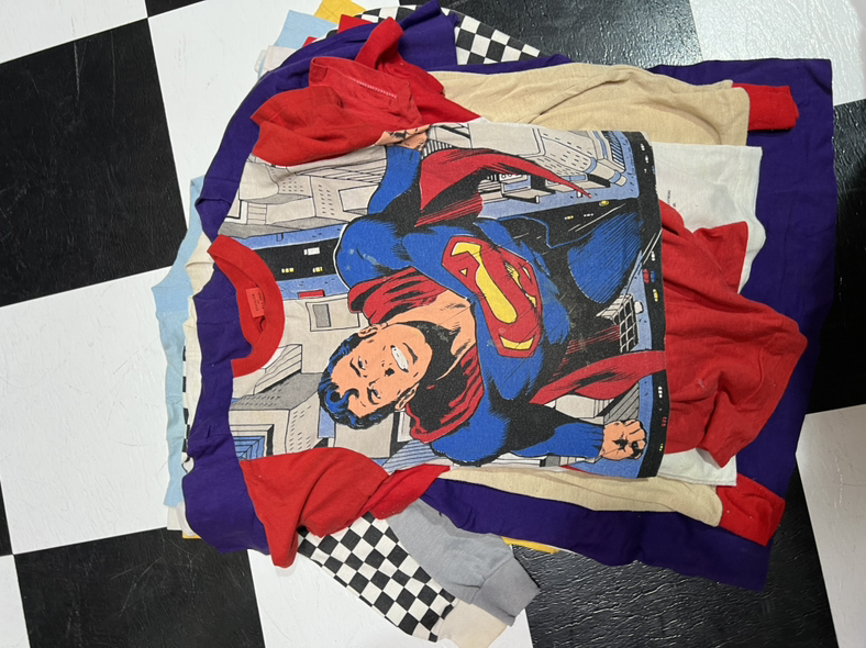 1970s kids Superman tee AOP