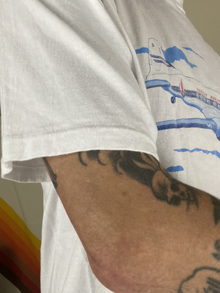 Vintage 90’s Piedmont Airlines Single Stitch Airplane XL White T-Shirt