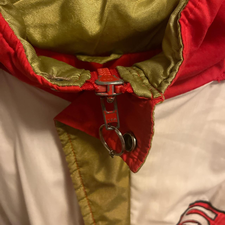 Vintage San Francisco 49ers Red and White Puffer Jacket